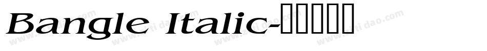 Bangle Italic字体转换